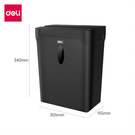 เครื่องทำลายเอกสารอัตโนมัติ Deli ET014-BK-01 สีดำ_7